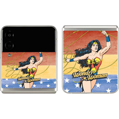 DC Comics Wonder Woman Ready to Fight Galaxy Z Flip3 5G Skin
